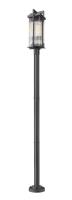 Two Light Outdoor Post Mount by Z-Lite - Fortis Collection, Sand Black Finish - 5031PHBR-567P-BK