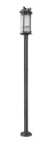 Two Light Outdoor Post Mount by Z-Lite - Fortis Collection, Sand Black Finish - 5031PHBR-567P-BK