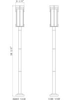 Two Light Outdoor Post Mount by Z-Lite - Fortis Collection, Sand Black Finish - 5031PHBR-567P-BK