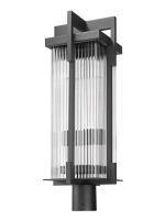 Two Light Outdoor Post Mount by Z-Lite - Fortis Collection, Sand Black Finish - 5031PHBR-BK