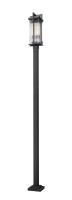 Two Light Outdoor Post Mount by Z-Lite - Fortis Collection, Sand Black Finish - 5031PHBS-536P-BK