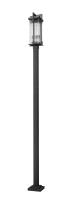 Two Light Outdoor Post Mount by Z-Lite - Fortis Collection, Sand Black Finish - 5031PHBS-536P-BK