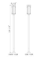 Two Light Outdoor Post Mount by Z-Lite - Fortis Collection, Sand Black Finish - 5031PHBS-536P-BK