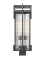 Two Light Outdoor Post Mount by Z-Lite - Fortis Collection, Sand Black Finish - 5031PHBS-BK