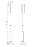 Three Light Outdoor Post Mount by Z-Lite - Fortis Collection, Sand Black Finish - 5031PHXLR-5010P-BK