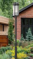 Three Light Outdoor Post Mount by Z-Lite - Fortis Collection, Sand Black Finish - 5031PHXLR-5010P-BK