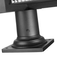Three Light Outdoor Pier Mount by Z-Lite - Fortis Collection, Sand Black Finish - 5031PHXLR-533PM-BK