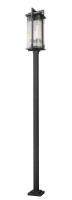 Three Light Outdoor Post Mount by Z-Lite - Fortis Collection, Sand Black Finish - 5031PHXLS-536P-BK