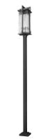 Three Light Outdoor Post Mount by Z-Lite - Fortis Collection, Sand Black Finish - 5031PHXLS-536P-BK