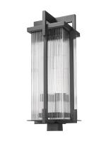 Three Light Outdoor Post Mount by Z-Lite - Fortis Collection, Sand Black Finish - 5031PHXLS-BK