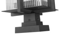 Three Light Outdoor Pier Mount by Z-Lite - Fortis Collection, Sand Black Finish - 5031PHXLS-SQPM-BK