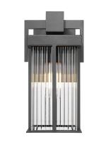 One Light Outdoor Wall Mount by Z-Lite - Fortis Collection, Sand Black Finish - 5031S-BK