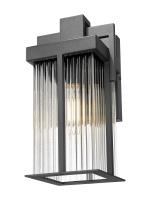 One Light Outdoor Wall Mount by Z-Lite - Fortis Collection, Sand Black Finish - 5031S-BK