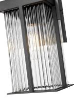 One Light Outdoor Wall Mount by Z-Lite - Fortis Collection, Sand Black Finish - 5031S-BK