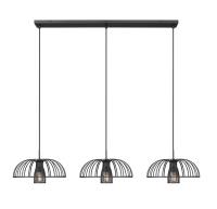 Three Light Linear Chandelier by Z-Lite - Valencia Collection, Matte Black Finish - 623P16-3L-MB