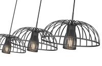 Three Light Linear Chandelier by Z-Lite - Valencia Collection, Matte Black Finish - 623P16-3L-MB
