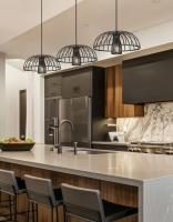 Three Light Linear Chandelier by Z-Lite - Valencia Collection, Matte Black Finish - 623P16-3L-MB