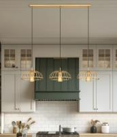 Three Light Linear Chandelier by Z-Lite - Valencia Collection, Modern Gold Finish - 623P16-3L-MGLD
