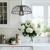 One Light Pendant by Z-Lite - Valencia Collection, Matte Black Finish - 623P16-MB