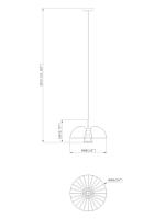 One Light Pendant by Z-Lite - Valencia Collection, Modern Gold Finish - 623P16-MGLD