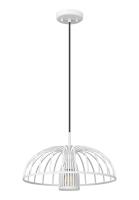 One Light Pendant by Z-Lite - Valencia Collection, Texture White Finish - 623P16-TXWH