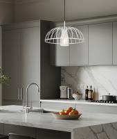One Light Pendant by Z-Lite - Valencia Collection, Texture White Finish - 623P16-TXWH
