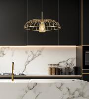 One Light Pendant by Z-Lite - Valencia Collection, Modern Gold Finish - 623P24-MGLD