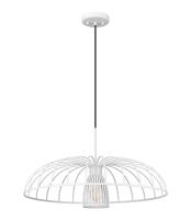 One Light Pendant by Z-Lite - Valencia Collection, Texture White Finish - 623P24-TXWH