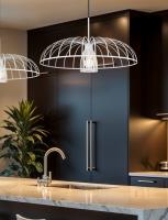 One Light Pendant by Z-Lite - Valencia Collection, Texture White Finish - 623P24-TXWH