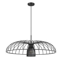 One Light Pendant by Z-Lite - Valencia Collection, Matte Black Finish - 623P35-MB