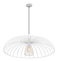 One Light Pendant by Z-Lite - Valencia Collection, Texture White Finish - 623P35-TXWH