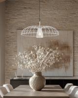 One Light Pendant by Z-Lite - Valencia Collection, Texture White Finish - 623P35-TXWH