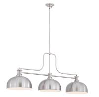 Three Light Billiard by Z-Lite - Melange Collection, Brushed Nickel Finish - 725-3BN-D13BN
