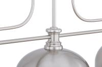 Three Light Billiard by Z-Lite - Melange Collection, Brushed Nickel Finish - 725-3BN-D13BN
