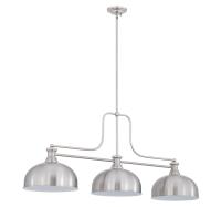 Three Light Billiard by Z-Lite - Melange Collection, Brushed Nickel Finish - 725-3BN-D13BN