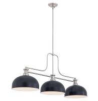 Three Light Billiard by Z-Lite - Melange Collection, Brushed Nickel Finish - 725-3BN-D13MB