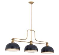 Three Light Billiard by Z-Lite - Melange Collection, Heritage Brass Finish - 725-3HBR-D12MB+HBR