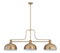 Three Light Billiard by Z-Lite - Melange Collection, Heritage Brass Finish - 725-3HBR-D13HBR