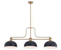 Three Light Billiard by Z-Lite - Melange Collection, Heritage Brass Finish - 725-3HBR-D13MB
