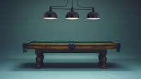 Three Light Billiard by Z-Lite - Melange Collection, Matte Black Finish - 725-3MB-D12MB