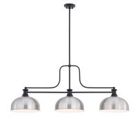 Three Light Billiard by Z-Lite - Melange Collection, Matte Black Finish - 725-3MB-D13BN