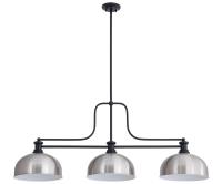 Three Light Billiard by Z-Lite - Melange Collection, Matte Black Finish - 725-3MB-D13BN