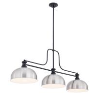 Three Light Billiard by Z-Lite - Melange Collection, Matte Black Finish - 725-3MB-D13BN