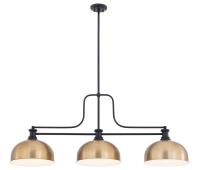 Three Light Billiard by Z-Lite - Melange Collection, Matte Black Finish - 725-3MB-D13HBR