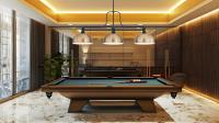 Three Light Billiard by Z-Lite - Melange Collection, Matte Black Finish - 725-3MB-D13HBR