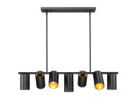 Seven Light Linear Chandelier by Z-Lite - Lumina Collection, Matte Black Finish - 7520-7L-MB