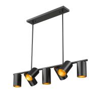 Seven Light Linear Chandelier by Z-Lite - Lumina Collection, Matte Black Finish - 7520-7L-MB