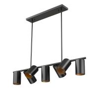Seven Light Linear Chandelier by Z-Lite - Lumina Collection, Matte Black Finish - 7520-7L-MB