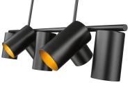 Seven Light Linear Chandelier by Z-Lite - Lumina Collection, Matte Black Finish - 7520-7L-MB