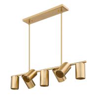 Seven Light Linear Chandelier by Z-Lite - Lumina Collection, Modern Gold Finish - 7520-7L-MGLD